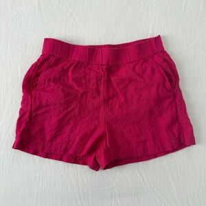 J.Crew Linen Hot Pink Magenta Pull-On Shorts